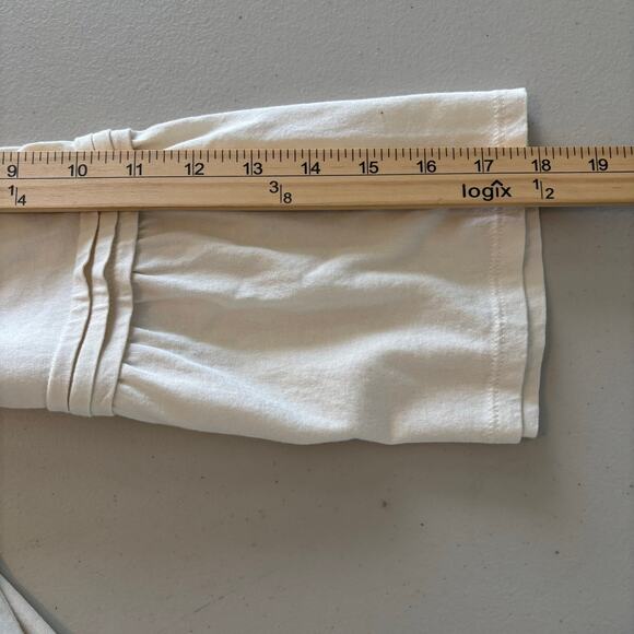 J. Jill Women's Small Ivory Black Embroidered Boho Bell Sleeve Tunic Top Shirt - Picture 8 of 11